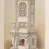 Stove in white porcelain by Hoffman of Berlin.
