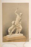 The hunter fighting with the panther. A statue by Jerichau of Copenhagen.