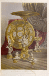 A table and other objects by Elkington & Mason of Birmingham.