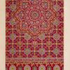 Indian embroidery on crimson silk.