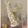 Statuette in ivory, and objects in gold and silver, by Froment Meurice of Paris.