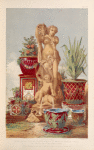Terra cotta figure of Galatea & group of majolica garden vases, by Minton of Stoke-upon-Trent.