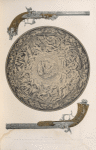 A shield in iron designed by Vechte for LePage Moutier of Paris