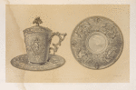 Chocolate cup in silver by Lebrun of Paris.