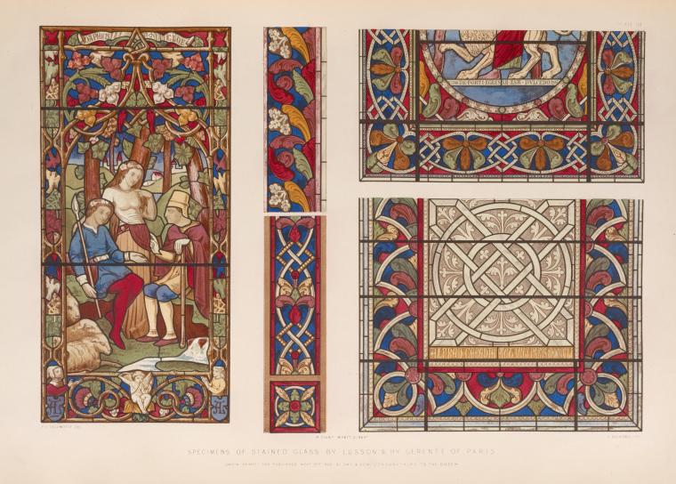 Specimens of stained glass by Lusson & by Gerente of Paris. - NYPL ...