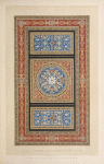 Pavement in encaustic tiles by Minton & co. of Stoke-upon-Trent.