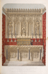 Altar and reredos designed by the late A. W. Pugin, carved in stone by Myers of London, and fitted-up by Hardman of Birmingham.
