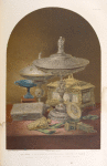 Specimens of silversmiths work by Marrel frères of Paris.