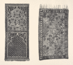 Persischer Seidenteppich mit Metallgrund, sogenannter Polenteppich; Persischer Gebetsteppich.