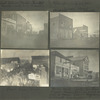 Front Street, Nome.  Parallel with beach and 2 or 3 miles long; Midnight. June 21, 1900. Nome street; Street scene - Front; Nome mud. After the thaw began horses would sink to the body in mud. Shows beginning of plank road, 1900.