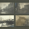 Reflections in mud, Front St.; Nome street, Front; Temporary barracks; Another view of barracks.