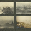 Front Street; Boat hotel in Snake River. Taken at Nome, midnight June 21, 1900; Ships before Nome. There is no harbor, all supplies coming ashore on lighters. 1 to 1½  miles out; Beach and sea.