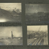 Wrecks of steamer and dredge building on beach, when crushed together by September storm; After Sept. storm, lumber, boats, small tents, "cold feet"; Remains of a plant after a bout with Bering Sea; This schooner driven ashore, lumber piles, etc.