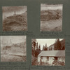 Cabin on Milton McCloskey's ranch. Up Animas Valley, Durango, Colo. Sept. 1892, F.E.D.M.; Animas City, 1892, "Up the Valley from Durango"; Milton's Bachelor's Hall at Animas City (before the R.R. built Durango and ruined Animas); Mountain cabin, a few miles from Durango, vacation view, Mabel McCloskey, Downs hidden by armful of flowers, Fan Barbour, Reese McCloskey.