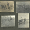 Corral at Barret's, Oklahoma, Frank, lasso!; Cow-boy; Bucking horse and cow-boy; Taking it easy, looking backward, cattle in corral, cattlemen, Oklahoma.