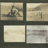 Dr. Rand and pups, at Higgins, Texas. Saloon in distance with cowboy and pony; Angoras, Schermayer and goats "at home"; Mexican hut at R.R. station on Tampico branch, Mexican Central; From car window, New Mexico. The International R.R.