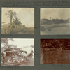 Shore residence near lighthouse on the Gulf of Mexico near Tampico. Coconut palms, etc., cars; Suburbs of Tampico, about six miles from the Gulf of Mexico. At a R.R. station (?) on Tampico branch of Mexican Central (?), palms, enclosed huts; Thatch roof, store! Near station Mexican Central R.R., the ladies; Pond in park.