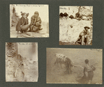 Photographs from Frank Teeter, Durango, Colorado: The courting. The girl is called a "Cyotta"; Cherubs; "Poe-wan-ne-missie"; Matador's thrust of sword, killing the bull. From Frank Downs.
