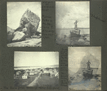 Views at Ilesford near Maine. Taken by Mrs. Sara T. Kinney. Summer 1900: Mrs. Kinney at Islesford, Maine; A lighthouse, Florence E.D. Muzzy, Ilsesford; The town from tower of Hotel Islesford, Islesford; Double exposure of plate by Mrs. Kinney and F.E.D.M. alternately. Mrs. Kinney reclining as in above picture. Ghosts.