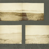 Kinney 1899: Islesford from hotel tower with Mount Desert in distance; Shore at Islesford, point of Great Cranberry Is., Mt. Desert afar, Seal harbor showing; Shore at Islesford, Gt. Cranberry Is & Mt. Desert, sailboat entering Harbor. Wharf is behind evergreens, stony beach.