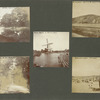 Two pages sent by Mrs. Sara T. Kinney from New Haven, after her trip in Holland, and to the Paris Exposition, 1900: Canal, Leiden, Germany; Vineyards opposite Bingen on the Rhine; From Delft to Rotterdam; The wood at the Haag; Scheveningen, Holland.