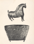 Bronzefigur (Pferd).; Bronzeschüssel.