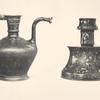 Bronzeleuchter; Bronzekanne.