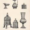 Bronzelämpchen; Bronzenes Räuchergefäß; Bronzekännchen; Bronzene Deckelbüchse; Bronzebüchse; Bronzevase.