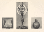 Glasflasche; Kristallring als Ostensorium; Glaskännchen.