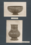 Versilberte Kupferschale; Bronzevase mit Zodiakus.