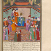 Qubâd, son of Pîrûz, enthroned at Ctesiphon, delivers an oration to the Iranians.