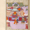 Kay Kâ'ûs receives his grandson Kay Khusrau
