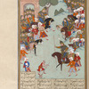 Suhrâb before the White Castle, his army behind him.