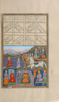 Rustam meets with Kay Kâ'ûs