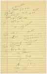 Handwritten cue sheets