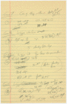 Handwritten cue sheets