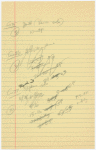 Handwritten cue sheets