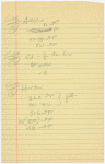 Handwritten cue sheets