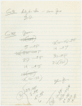 Handwritten cue sheets