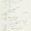 Handwritten cue sheets