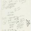 Handwritten cue sheets