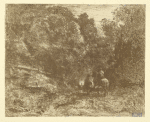 Le cavalier en forêt et le piéton (2nd state)