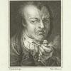 Grimacing man with pipe.