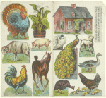 Blackwell's Durham Farmyard [paper house and animals]