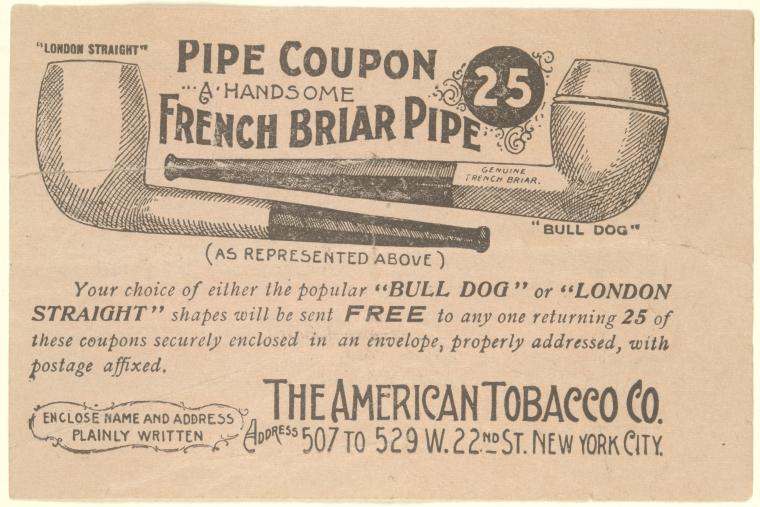 Pipe Coupon. NYPL Digital Collections