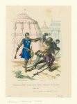 Sergent d'armes du roi des ribauds arrètant un pillard, 1290 à 1330