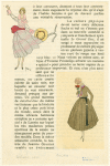 Two fashion illustrations and text.