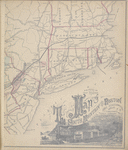 Bridge by which the South Mountain & Boston R.R. is to cross the Hudson River at Poughkeepsie, N.Y. ; The Map of South Mountain and Boston