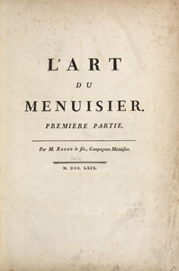 L'art du menuisier