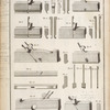 Outils propres a finir les moulures et ceux qui servent a pousser les paneaux.